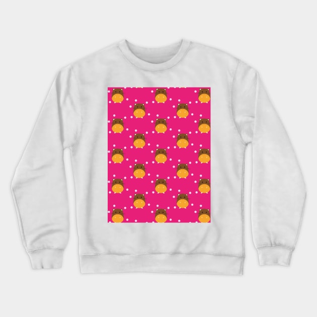 Cute Hamster Pet Cartoon Pattern, for hamster owners and lovers Crewneck Sweatshirt by Daily Design